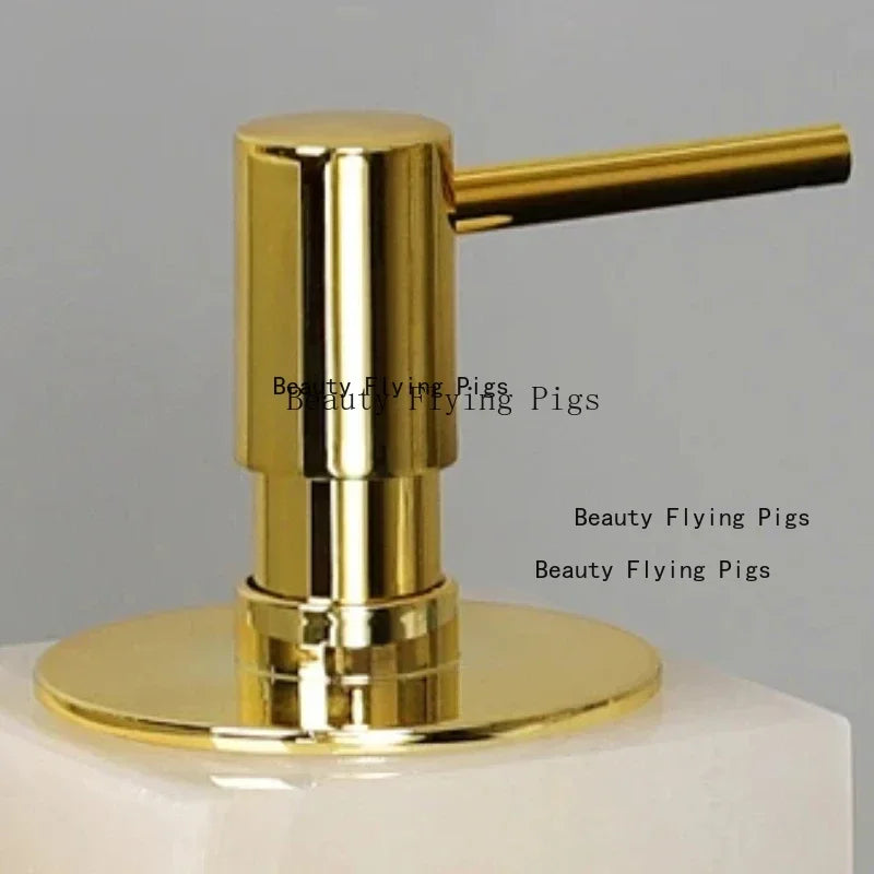 Alabaster Gold Bathroom Collection | White Marble & Gold Vanity Accessories