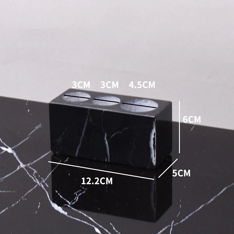 Nero Marble Bathroom Collection | Black Natural Marble Vanity Accessories