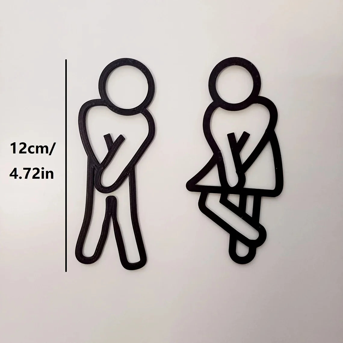 Giggle Restroom Signs | Funny Acrylic Toilet Door Signs