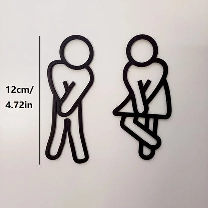 Giggle Restroom Signs | Funny Acrylic Toilet Door Signs