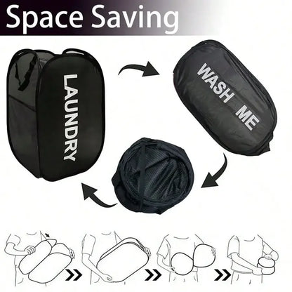 PopGo Mesh Laundry Hamper | Collapsible Breathable Basket