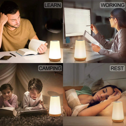 Rainbow Touch Night Lamp | 13-Colour Rechargeable Bedside Light