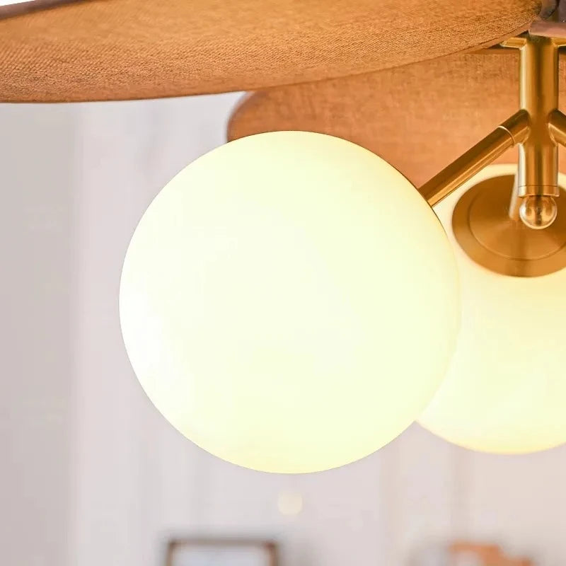 Petal Glass Pendant | Retro Flower Ceiling Light with Glass Globes