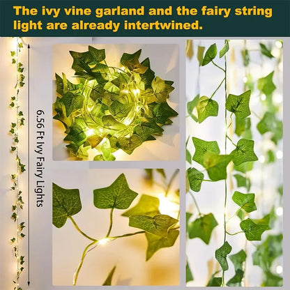 Ivy Trail Fairy Lights | Artificial Vine LED String, 2m
