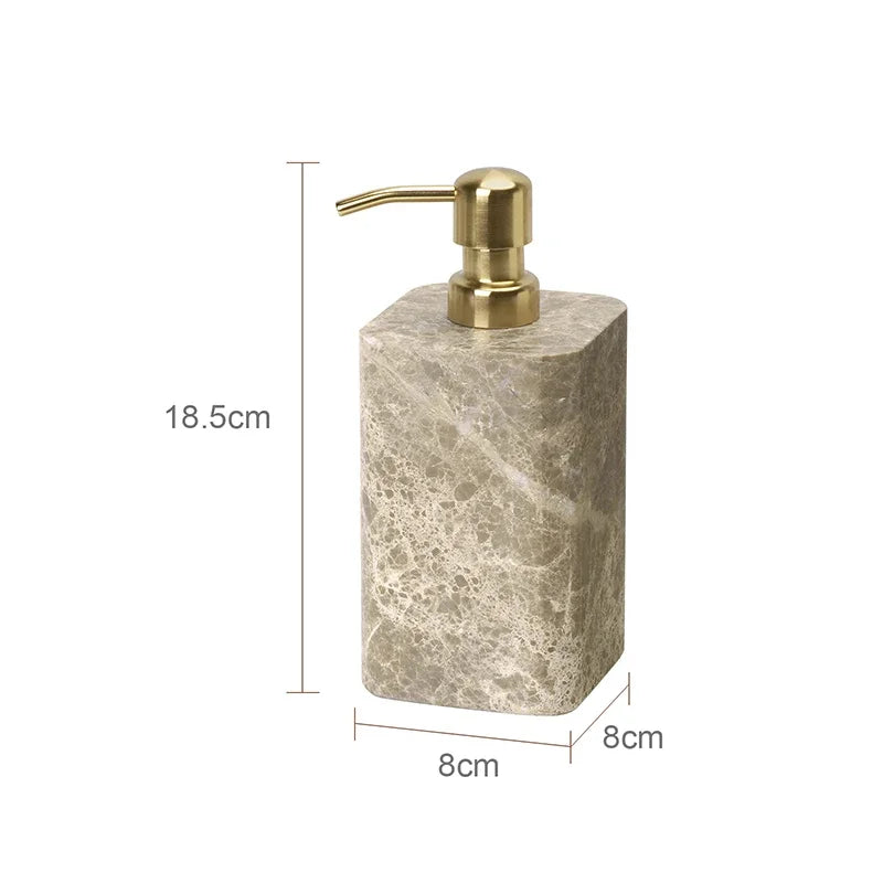 Emperador Marble Bathroom Collection | Natural Stone Vanity Accessories