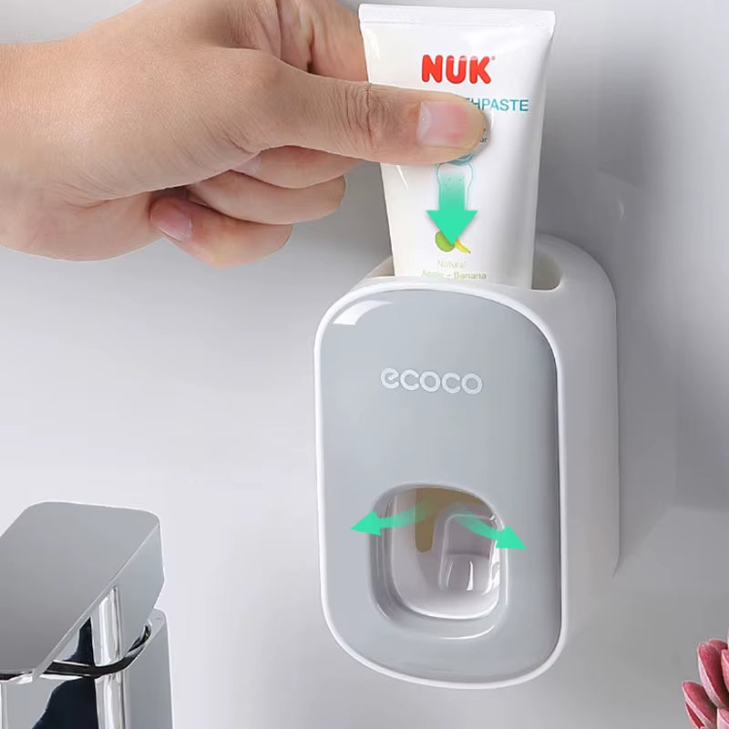 ECOCO Wall-Mounted Manual Toothpaste Dispenser